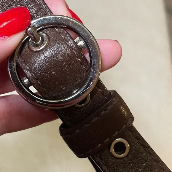 ‼️SPRING SALE Coach Chocolate 🍫 Brown Leather Zoe Hobo Shoulder Bag - Picture 12 of 17